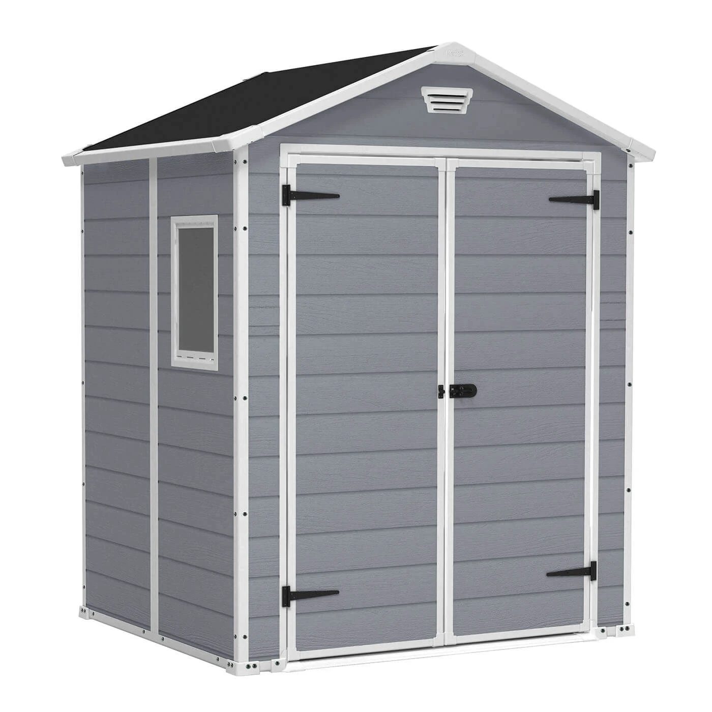 Keter Manor Outdoor Apex Garden Storage Shed, 6 X 5 Feet - Grey 3 Keter Manor Outdoor Apex Garden Storage Shed, 6 X 5 Feet - Grey