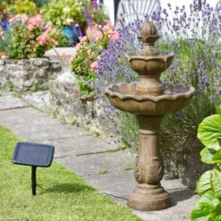 Solar Powered Water Feature - Kingsbury Bird Bath