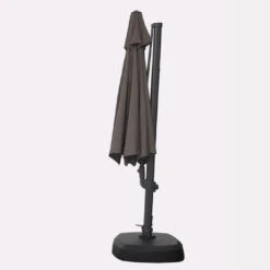 Kettler 3.5m Free Arm Parasol With LEDs And Wireless Speaker In Grey -Growhaus Zone 3 5m free arm parasol Grey 2 1400