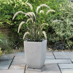 Cotswold Tall Square Planter - 33cm - Limescale Grey