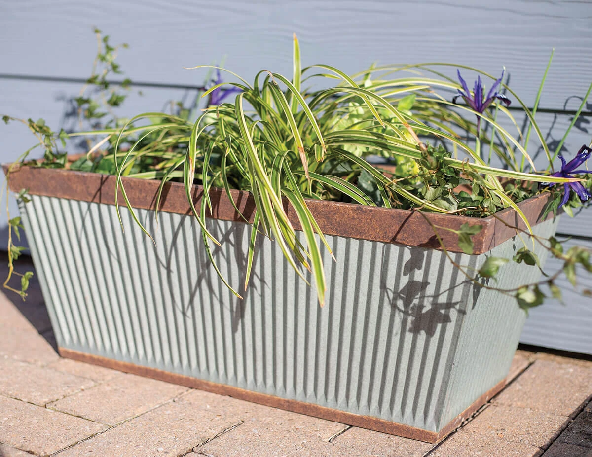Kelkay Plant Avenue Urban Collection Irondale Trough In Silver 6 Kelkay Plant Avenue Urban Collection Irondale Trough In Silver - Image 4
