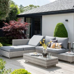 Norfolk Leisure Bahama Corner Sofa Set In Grey