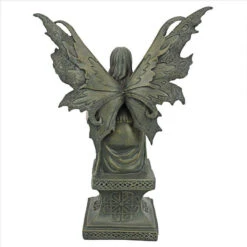 Celtic Fairy's Perilous Perch Garden Ornament By Design Toscano -Growhaus Zone CL5047 back