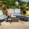 Hartman Amalfi Lounge Set With 2 Seater Sofa In Antique Grey/Platinum 2 Hartman Amalfi Lounge Set With 2 Seater Sofa In Antique Grey/Platinum -Growhaus Zone L Amalfi 2 seat lounge set antique grey platinum