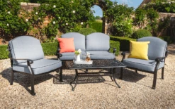 Hartman Amalfi Lounge Set With 2 Seater Sofa In Antique Grey/Platinum