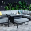 Hartman Apollo Rectangular Corner Sofa Set In Carbon/Pewter -Growhaus Zone L Apollo rectangular height adjustable corner
