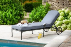 Hartman Amalfi Lounger In Antique Grey / Platinum