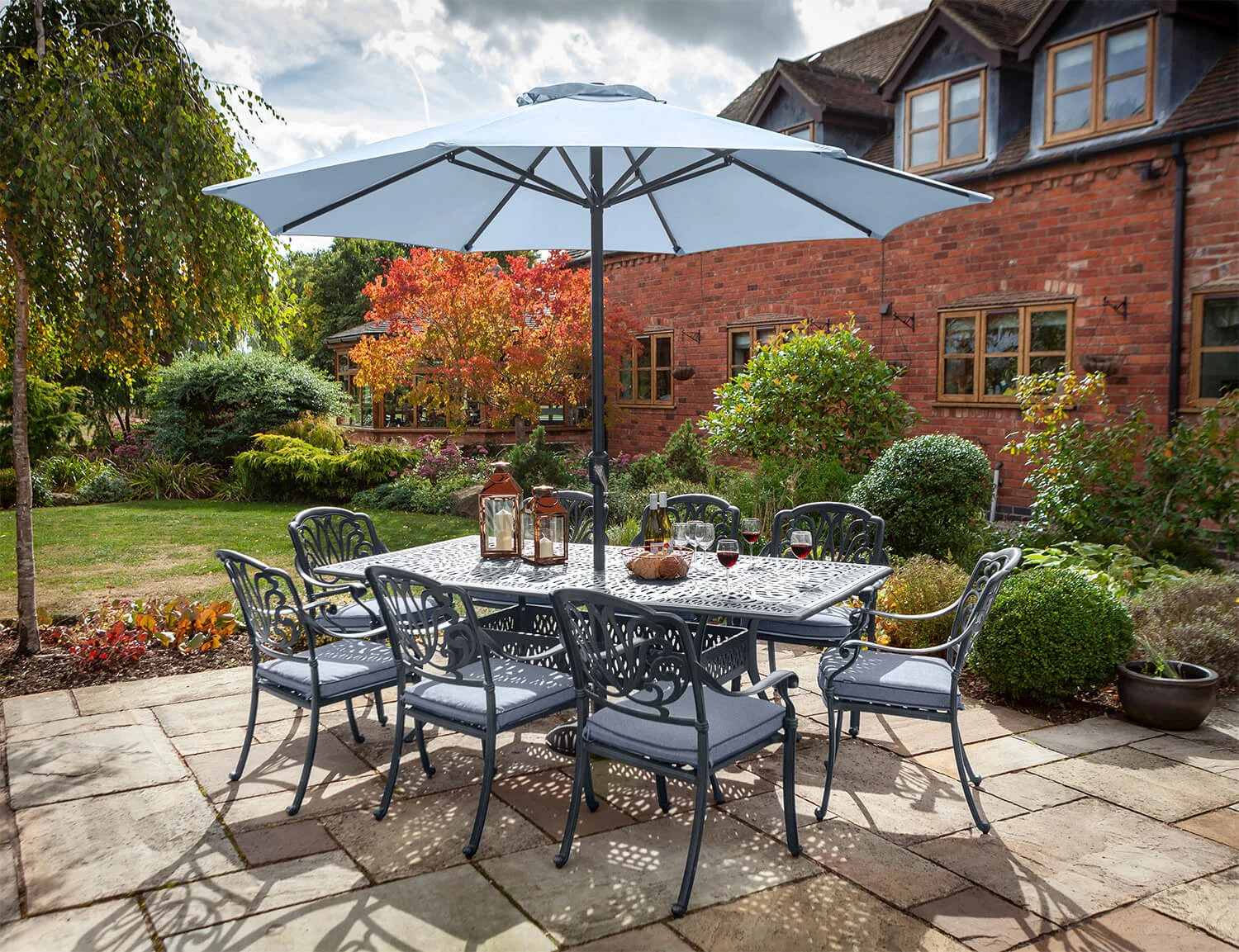 Hartman Amalfi 8 Seater Rectangular Dining Set Antique Grey / Platinum 3 Hartman Amalfi 8 Seater Rectangular Dining Set Antique Grey / Platinum