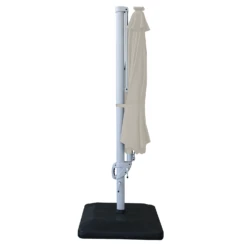 Hartman Caribbean Round Cantilever Parasol With Solar Powered Lights - Natural 8 Hartman Caribbean Round Cantilever Parasol With Solar Powered Lights - Natural -Growhaus Zone L Hartman caribbean cantilever natural closed