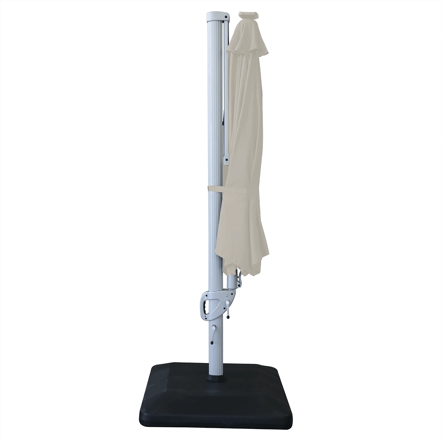 Hartman Caribbean Round Cantilever Parasol With Solar Powered Lights - Natural 5 Hartman Caribbean Round Cantilever Parasol With Solar Powered Lights - Natural - Image 3