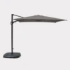 Kettler 2.5m Square Free Arm Parasol - Grey Frame / Grey Taupe Canopy