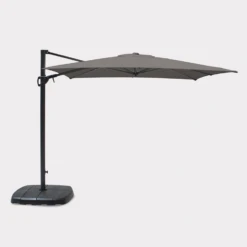 Kettler 2.5m Square Free Arm Parasol - Grey Frame / Grey Taupe Canopy