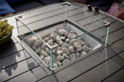 Kettler Palma Grande Fire Pit Corner Sofa Set In White Wash / Taupe -Growhaus Zone L Kettler Palma grande fire pit table white wash glass casing