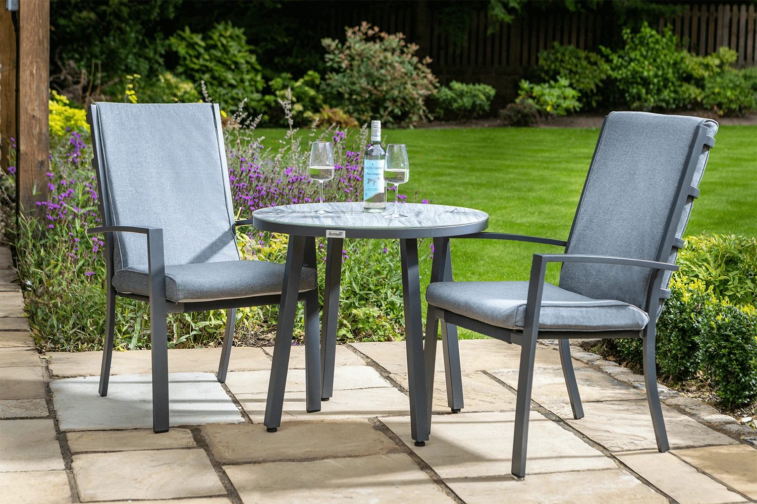 Hartman Vienna Bistro Set In Xerix/Slate 3 Hartman Vienna Bistro Set In Xerix/Slate