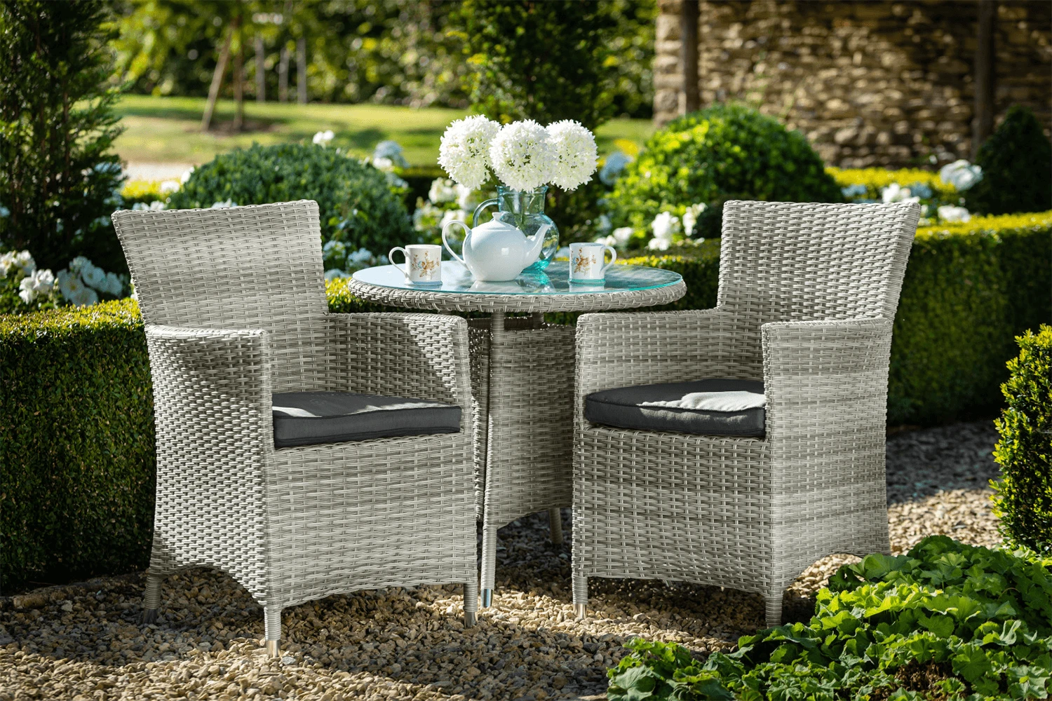 Hartman Westbury Bistro Set In Ash / Slate 3 Hartman Westbury Bistro Set In Ash / Slate