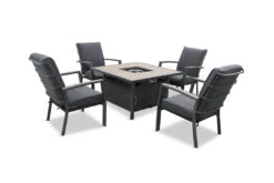 LG Monza Relaxer Set With Gas Firepit Table -Growhaus Zone L1 MNZ SET15