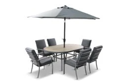 LG Monza 6 Seat Set With Highback Armchairs And 3.0m Parasol 11 LG Monza 6 Seat Set With Highback Armchairs And 3.0m Parasol -Growhaus Zone L1 MNZ SET6