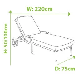 Hartman Amalfi Lounger With Cushion In Bronze / Amber -Growhaus Zone L1 hartman amalfi lounger size 2