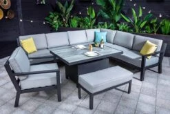 Hartman Apollo Rectangular Corner Sofa Set In Carbon/Pewter -Growhaus Zone L1 hartman apollo rectangular corner sofa carbon pewter