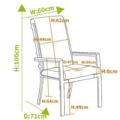 Hartman Vienna Garden Dining Chair -Growhaus Zone L1 hartman vienna dining chair size