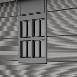 Keter Premier 757 Outdoor Apex Garden Storage Shed 7.5 X 7 Feet - Grey -Growhaus Zone Premier20757 8 1400