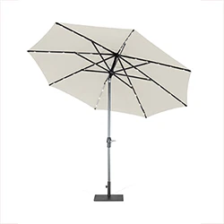 Kettler 3.0m Wind Up Parasol With Tilt, Natural Canopy And LED Lights 3 Kettler 3.0m Wind Up Parasol With Tilt, Natural Canopy And LED Lights