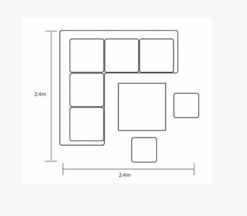 Hartman Westbury Square Corner Sofa Lounge Set In Beech / Dove -Growhaus Zone Westbury square set 1