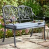 Hartman Amalfi 2 Seater Bench In Antique Grey / Platinum 2 Hartman Amalfi 2 Seater Bench In Antique Grey / Platinum -Growhaus Zone amalfi antique grey bench giant