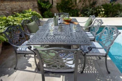 Hartman Capri 8 Seat Rectangular Dining Set In Antique Grey/Platinum -Growhaus Zone capri antique rect giant