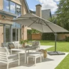 Norfolk Leisure Royce Executive Standard Square 3m Cantilever Parasol - Soft Grey 2 Norfolk Leisure Royce Executive Standard Square 3m Cantilever Parasol - Soft Grey -Growhaus Zone executive soft grey