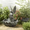 Solar Powered Fairy Leaf Fountain