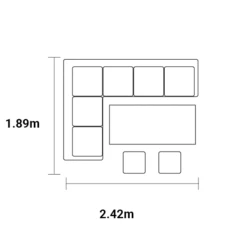 Hartman Westbury Rectangular Corner Sofa Set In Ash / Slate -Growhaus Zone hartman westbury rectangular corner footprint giant