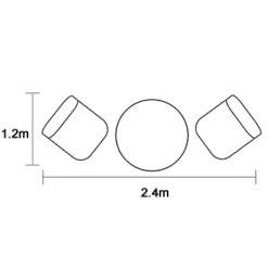 Hartman Heritage Tuscan Bistro Set In Ash / Slate -Growhaus Zone heritage bistro footprint large