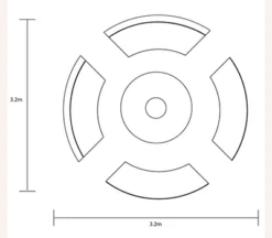 Hartman Heritage Grand Round Casual Dining Set And Day Bed In Ash / Slate -Growhaus Zone heritage daybed ash 5