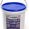 10Kg Tub Of Galvanised Fencing Staples, 40 X 4mm