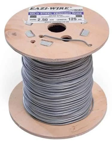 250m Roll Of 2.5mm Diameter Galvanised Mild Steel Line Or Straining Wire In A Handy Spool 3 250m Roll Of 2.5mm Diameter Galvanised Mild Steel Line Or Straining Wire In A Handy Spool