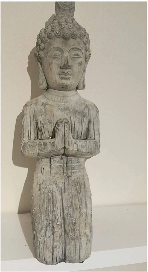 Kneeling Buddha - Stone Effect Finish 3 Kneeling Buddha - Stone Effect Finish