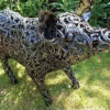 Big Pig Decorative Filigree Metal Ornament, 60 X 90cm -Growhaus Zone l AN179 1