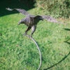 Gliding Eagle Metal Bird Sculpture On Stand