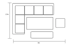 Hartman Apollo Rectangular Corner Sofa Set In Carbon/Pewter -Growhaus Zone l Apollo rec dimensions