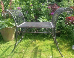 Ornate Metal Stool Plant Display Stand, 67cm