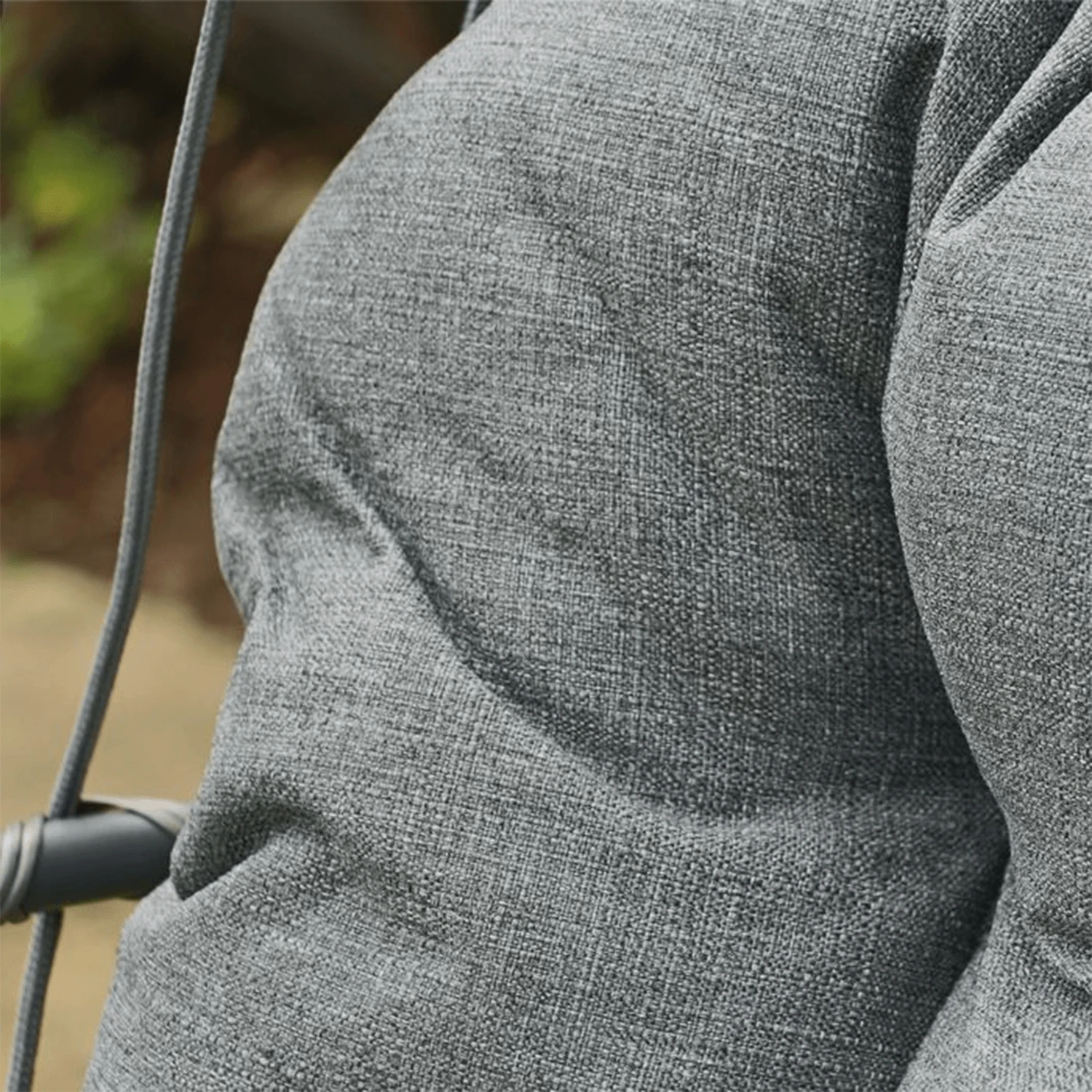 Eleanor Folding Double Hanging Egg Chair Cocoon In Grey 5 Eleanor Folding Double Hanging Egg Chair Cocoon In Grey - Image 3