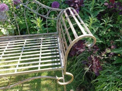 Ornate Verdigris Metal Garden Bench, 93cm X 107cm 8 Ornate Verdigris Metal Garden Bench, 93cm X 107cm -Growhaus Zone l GF15 3