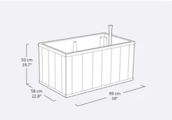 Keter Sequoia Raised Self Watering Planter - Medium -Growhaus Zone l Keter raised bed 3