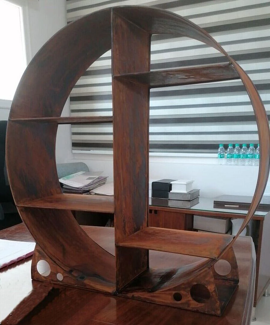 Black Steel Round Log Store & Shelves 5 Black Steel Round Log Store & Shelves - Image 3