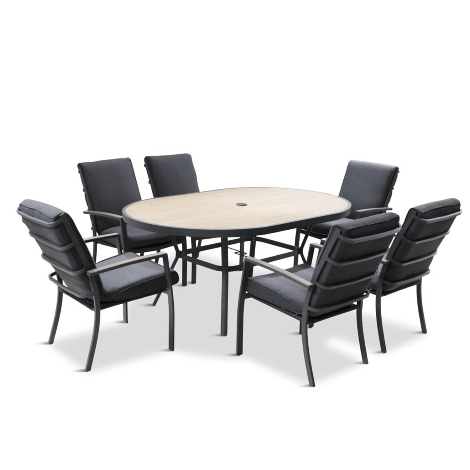 LG Monza 6 Seat Set With Highback Armchairs And 3.0m Parasol 7 LG Monza 6 Seat Set With Highback Armchairs And 3.0m Parasol - Image 5