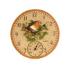 Outdoor Robin Wall Clock And Thermometer -Growhaus Zone l OCROBI1