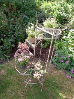 Spiral Staircase Tiered Pot Holder With Six Levels