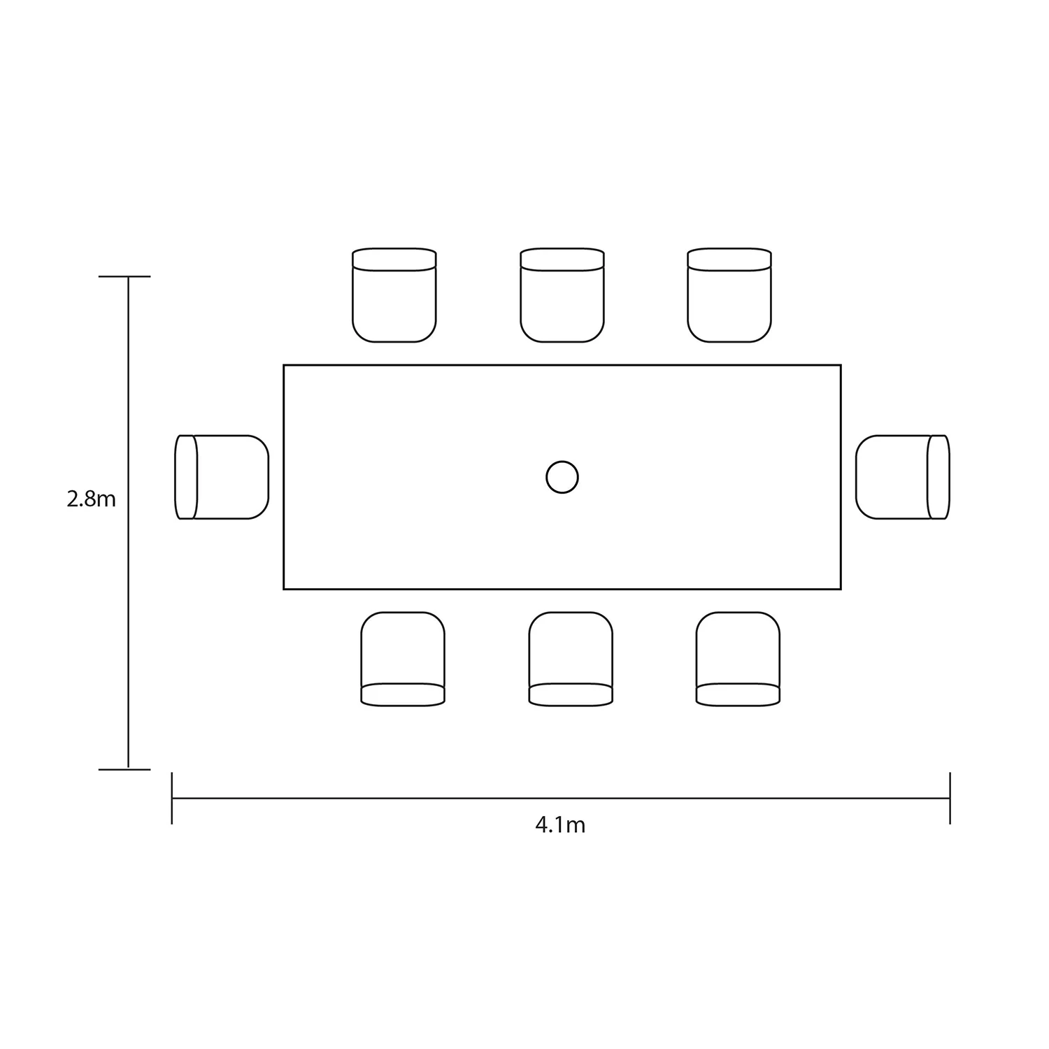 Hartman Vienna 8 Seat Rectangular Dining Set In Xerix / Slate 4 Hartman Vienna 8 Seat Rectangular Dining Set In Xerix / Slate - Image 2