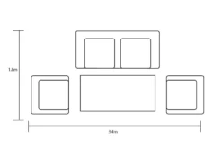 Hartman Amalfi Lounge Set With 2 Seater Sofa In Bronze/Amber -Growhaus Zone l amalfi 2 seat lounge fp 1